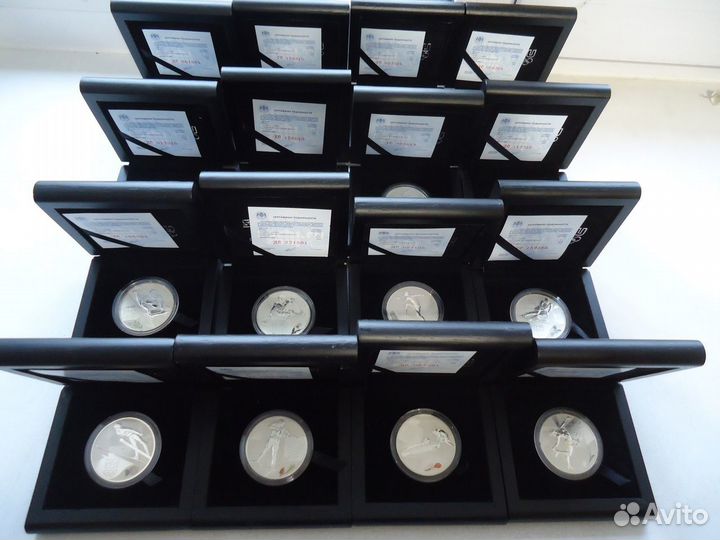 3 рубля Сочи 2014 набор 16 монет, Талисманы