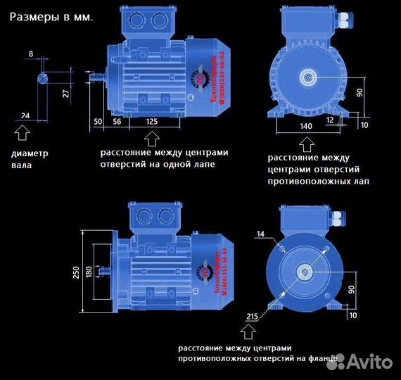 Электродвигатель аир 90L2 (3кВт/3000об.мин)