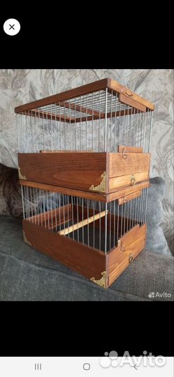 Клетка для птиц из дерева
