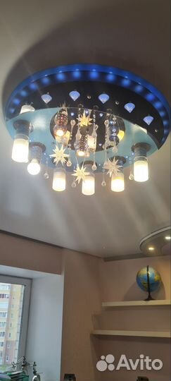 Люстра в детскую/ спальню с подсветкой