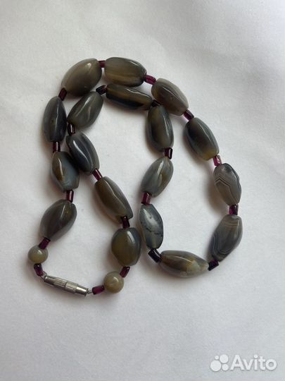 Бусы из натуральных камней агат