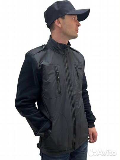 Кофта Полиции флисовая н\о,тёмно-синяя, на молнии