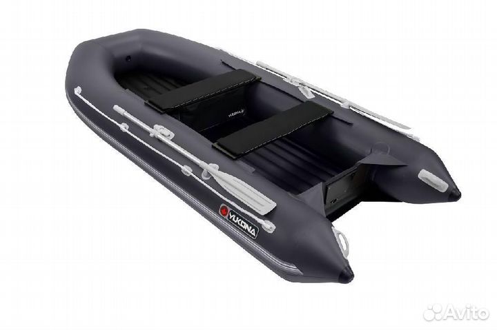 Лодка yukona 380 нднд(серая)