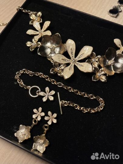 Колье браслет серьги