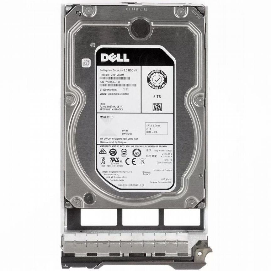 [WG9R0] Жесткий Диск Dell 2tb 7200 Sata3 3.5" Hdd Wg9r0