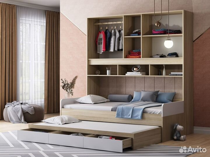 Кровать с антресолью дельта Next 21.04