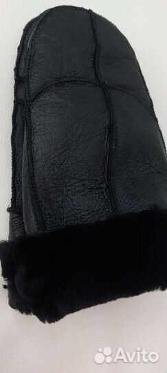 Мужские натуральные дублёные(овчина) варежки