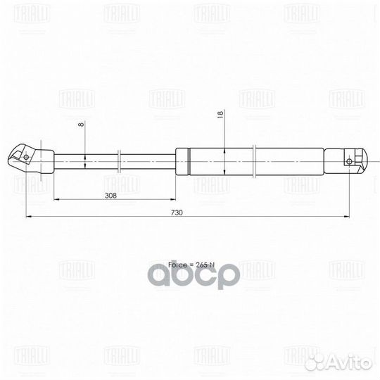 Амортизатор упор для а/м VW Golf VI 08- капота