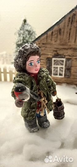 Ватная игрушка ручной работы