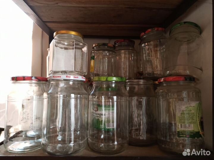 Стеклянная банка 3л и 1 л