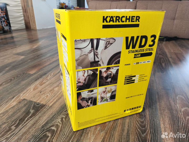Моющий пылесос Kercher WD3 S V-17/6/20 CAR