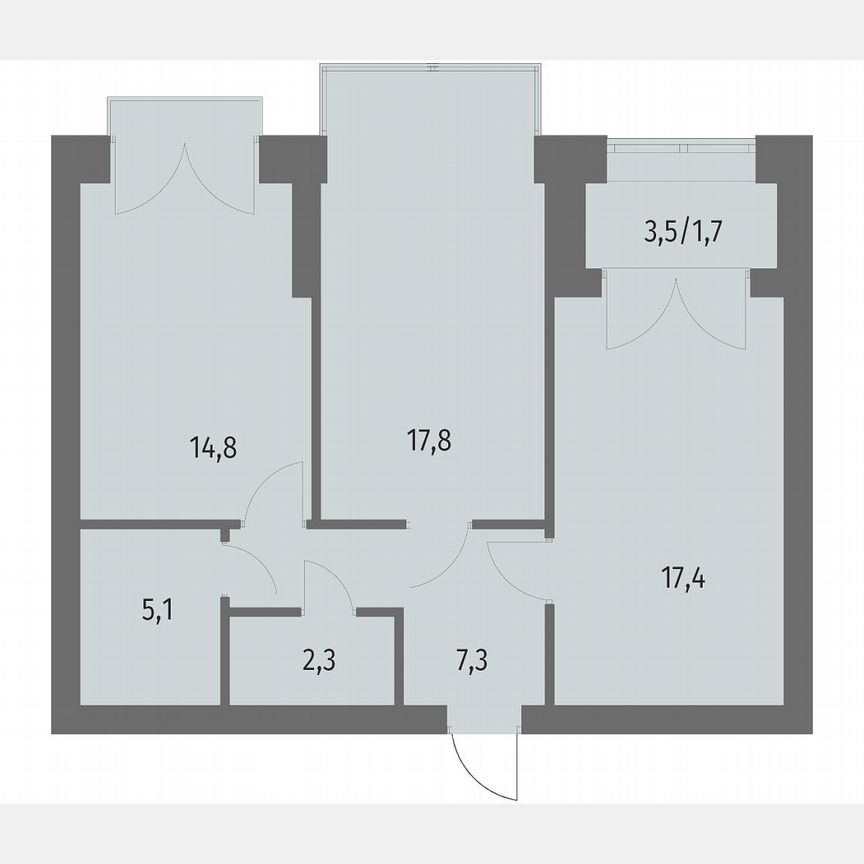 2-к. квартира, 66,5 м², 13/13 эт.
