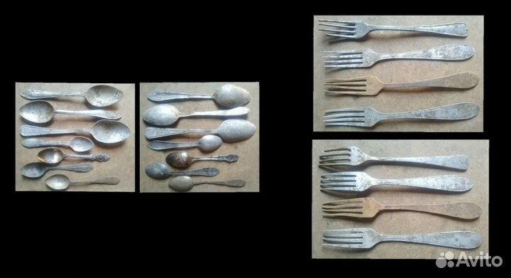 Старые ложки (латунь)