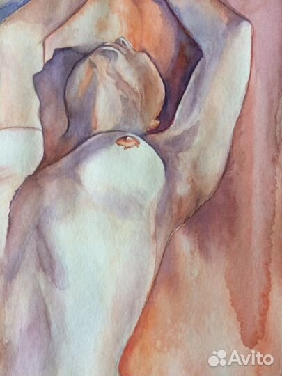 Картина в стиле Ню. Акварель