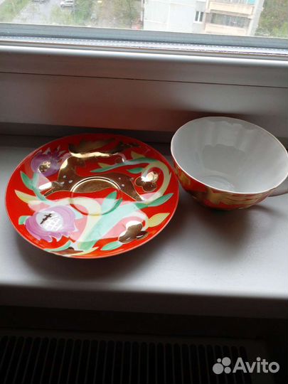 Чайная пара дулево Золотой олень