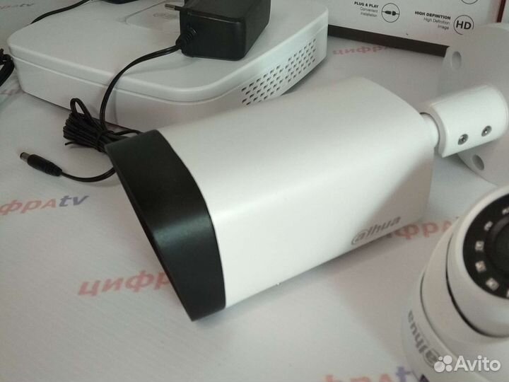Комплект видеонаблюдения 4Мп Dahua 5 камер zoom