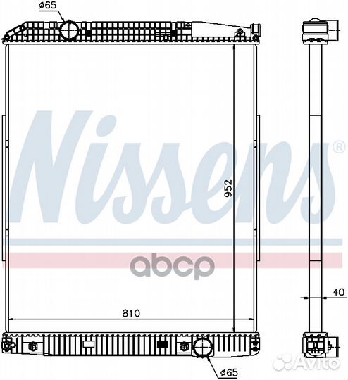Радиатор охлаждения двигателя 626490 Nissens