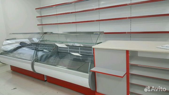 Стеллажи прилавки холодильники для магазина