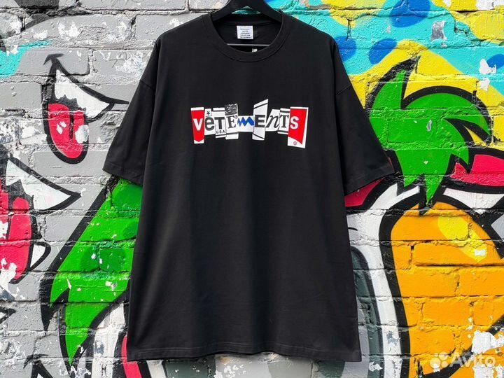 Футболка Vetements USA Logo Black