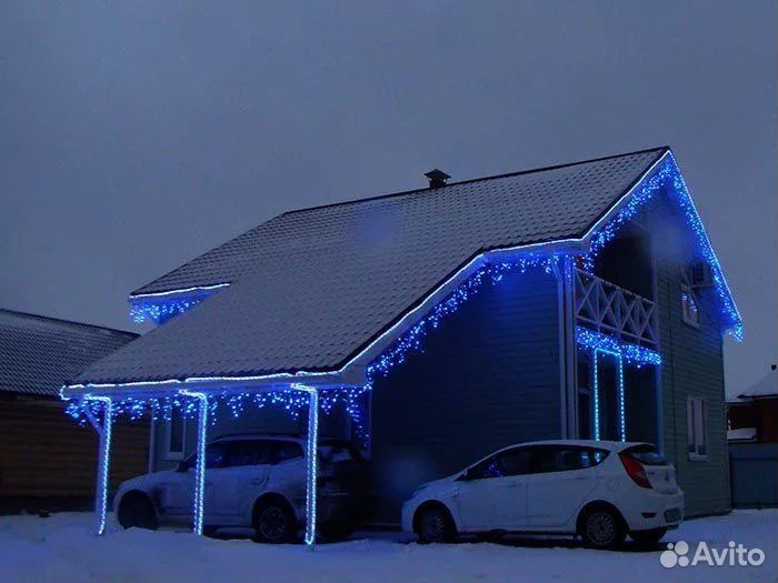 Гирлянда бахрома уличная флэш-эффект