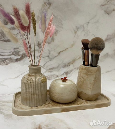 Горшок керамический из гипса