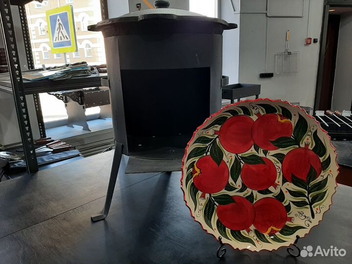 Казан чугунный узбекский печь и ляган