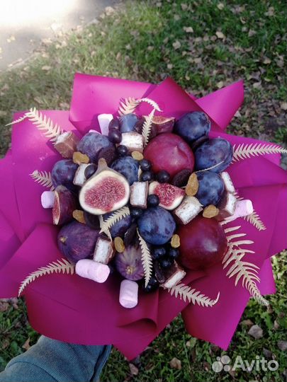 Съедобные букеты из фруктов, сухофруктов, конфет