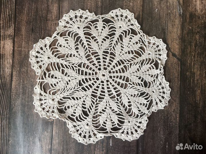 Салфетка вязаная крючком, ажурная салфетка