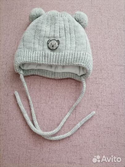 Шапочка для новорожденного зимняя