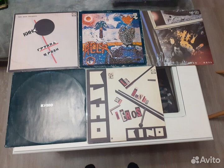Виниловые пластинки цой, кино, русский рок