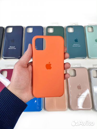 Чехлы Silicone Case на iPhone 11 (Люкс качество)