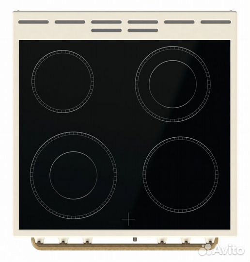 Плита Электрическая Gorenje gecs6B70CLI бежевый стеклокерамика (без крышки)