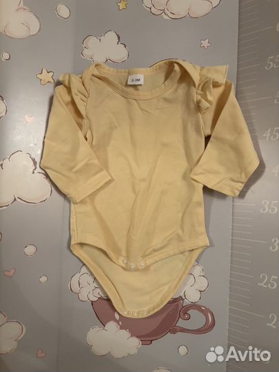 Боди с юбкой для девочки 0-3 месяца