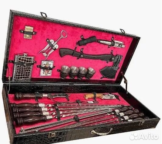 Шашлычный набор №19 в подарочном кейсе