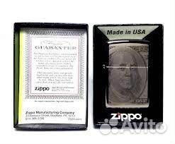 Zippo. 100 dollar Bill. Black Ice. Коллекц. Новая