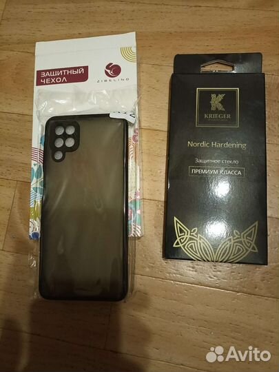 Чехол и защитное стекло Samsung M12