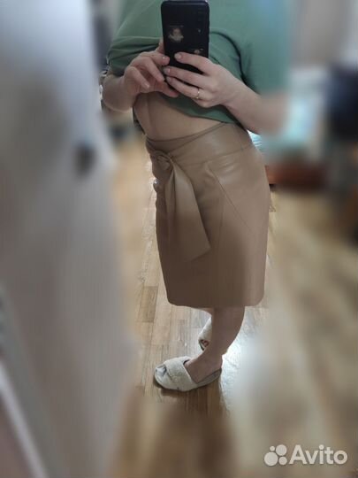 Юбка экокожа