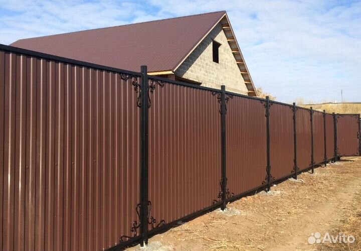 Забор из профлиста под ключ под ключ