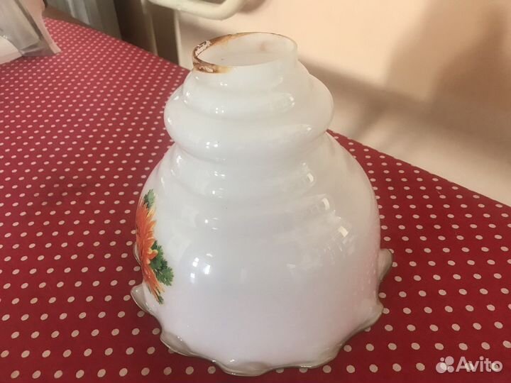 Плафон СССР 3шт(2 однотонных),1 с цветком