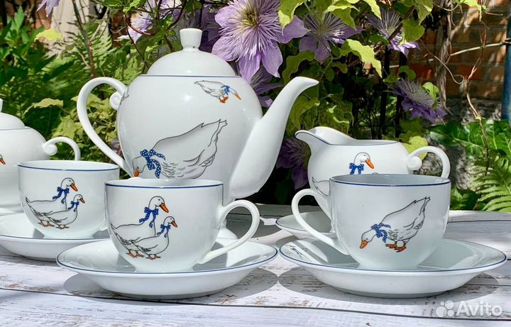 Фарфоровый сервиз Гуси Aura of Bohemia