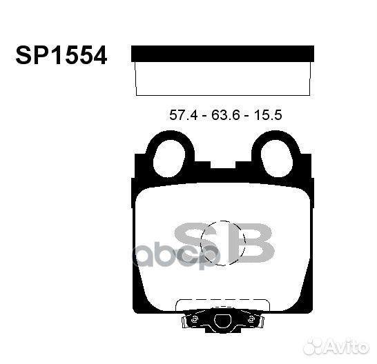 SP1554 колодки дисковые задние Lexus GS300/400