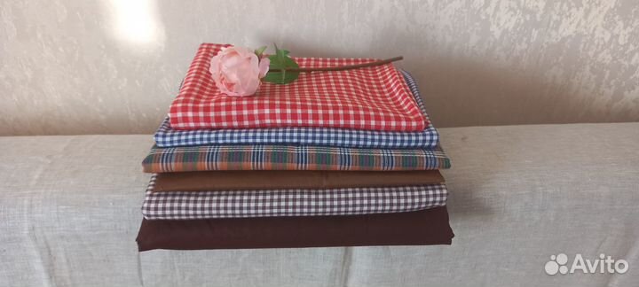 Ткани клетка (винтаж) 6 видов СССР