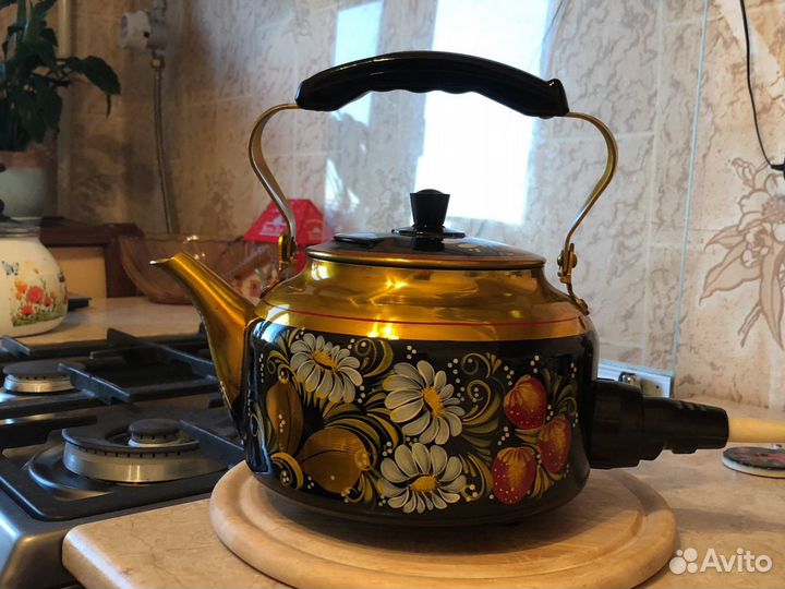 Чайник электрический новый, в русском стиле