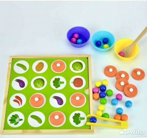 Новая Деревянная мозаика с шариками, мемо