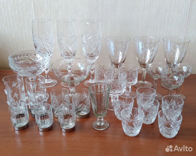 Бокалы, фужеры, рюмки, стопки, креманки (СССР)