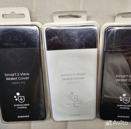 Samsung Galaxy A72 Smart S View Wallet Covers 3шт