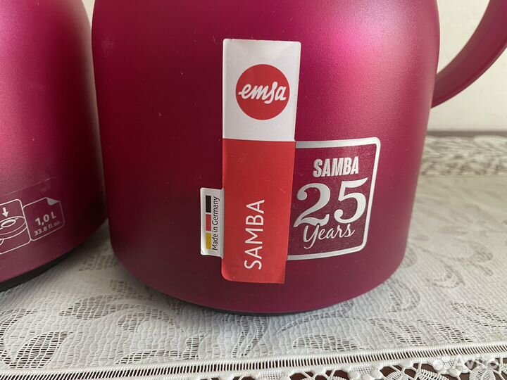 Термос-кувшин emsa samba 1 л стекло