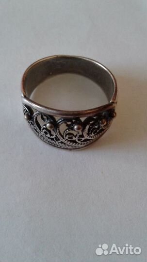 Серьги, перстень из серебра