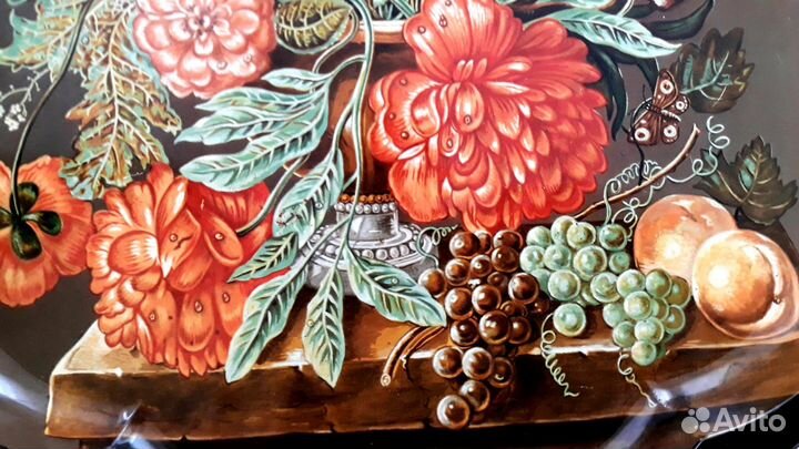 Великолепный поднос Daher England с цветами и фрук