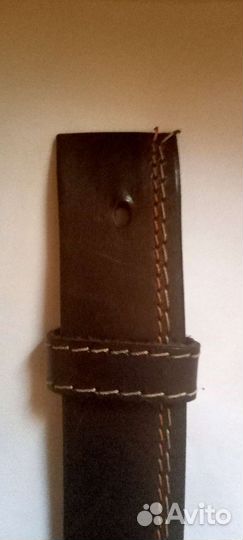 Ремень мужской,кожаный,без пряжки 108/4 см